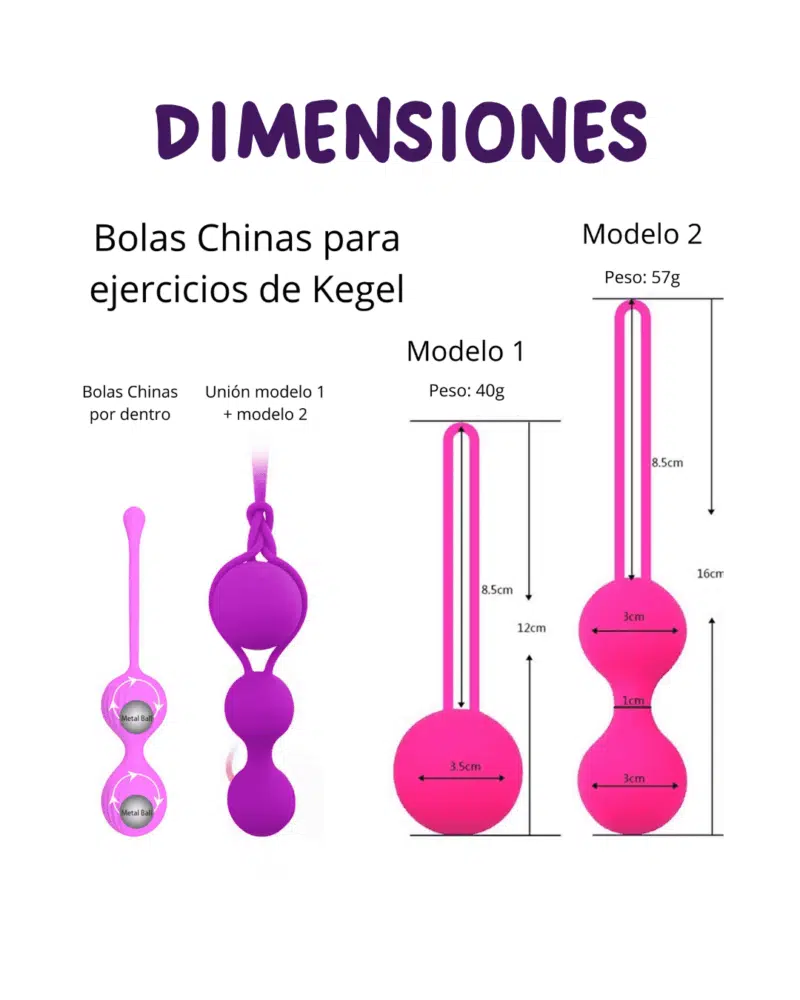Set Bolas Chinas Dimensiones