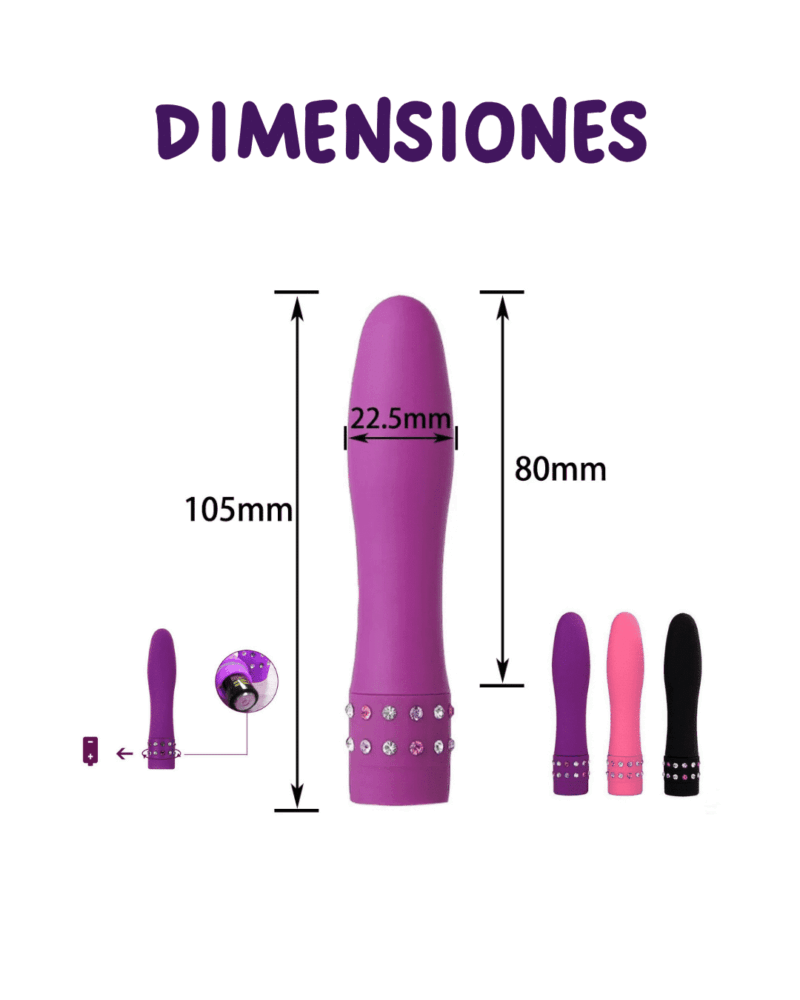 Vibrador Diamante Dimensiones