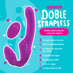 Vibrador Doble Strapless