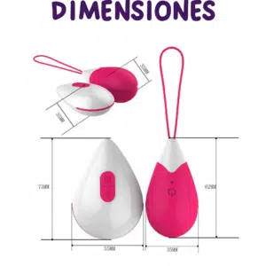 Vibrador Huevito Remoto Dimensiones