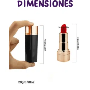 Vibrador Pintalabios Dimensiones